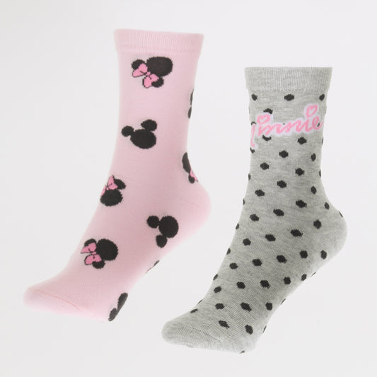 Bipack Calcetines Niña Full Print Minnie Rosado Disney - Calcetines Chile | The Brands Club cl