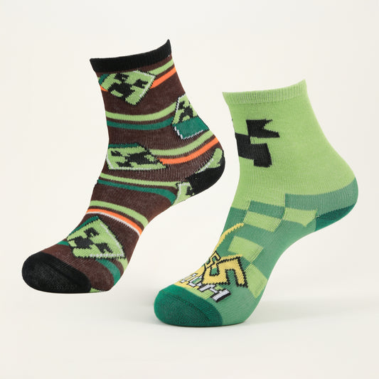 Bipack Calcetines Niño Creepers Verde Minecraft - Calcetines Chile | The Brands Club cl