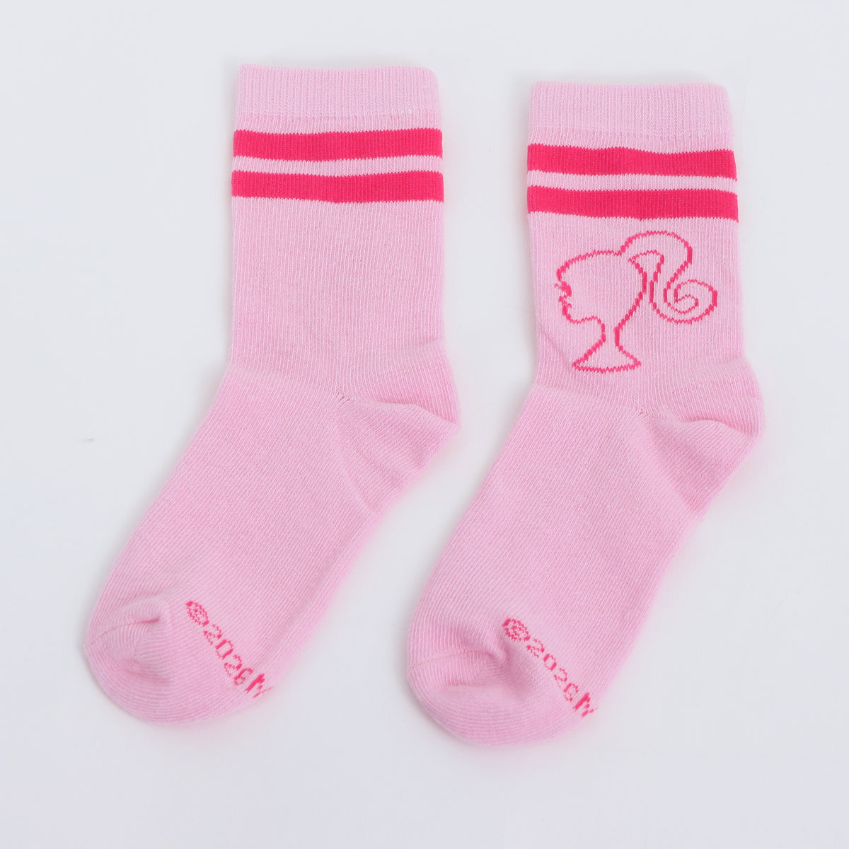 Calcetín 2P Niña Barbie Logo Rosado