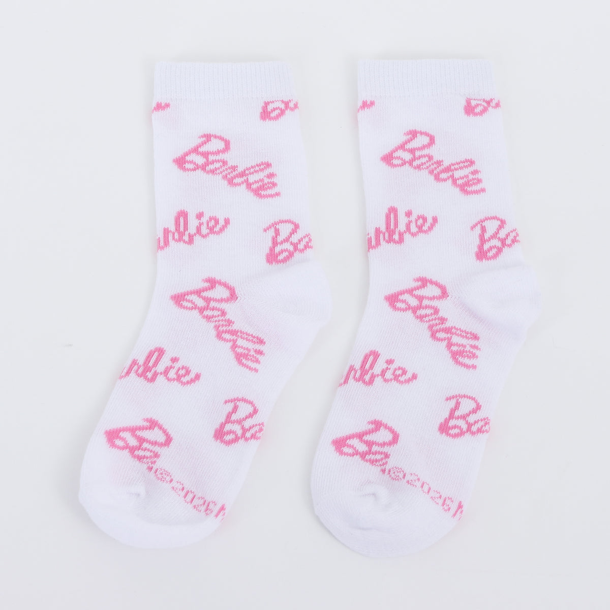 Calcetín 2P Niña Barbie Logo Rosado