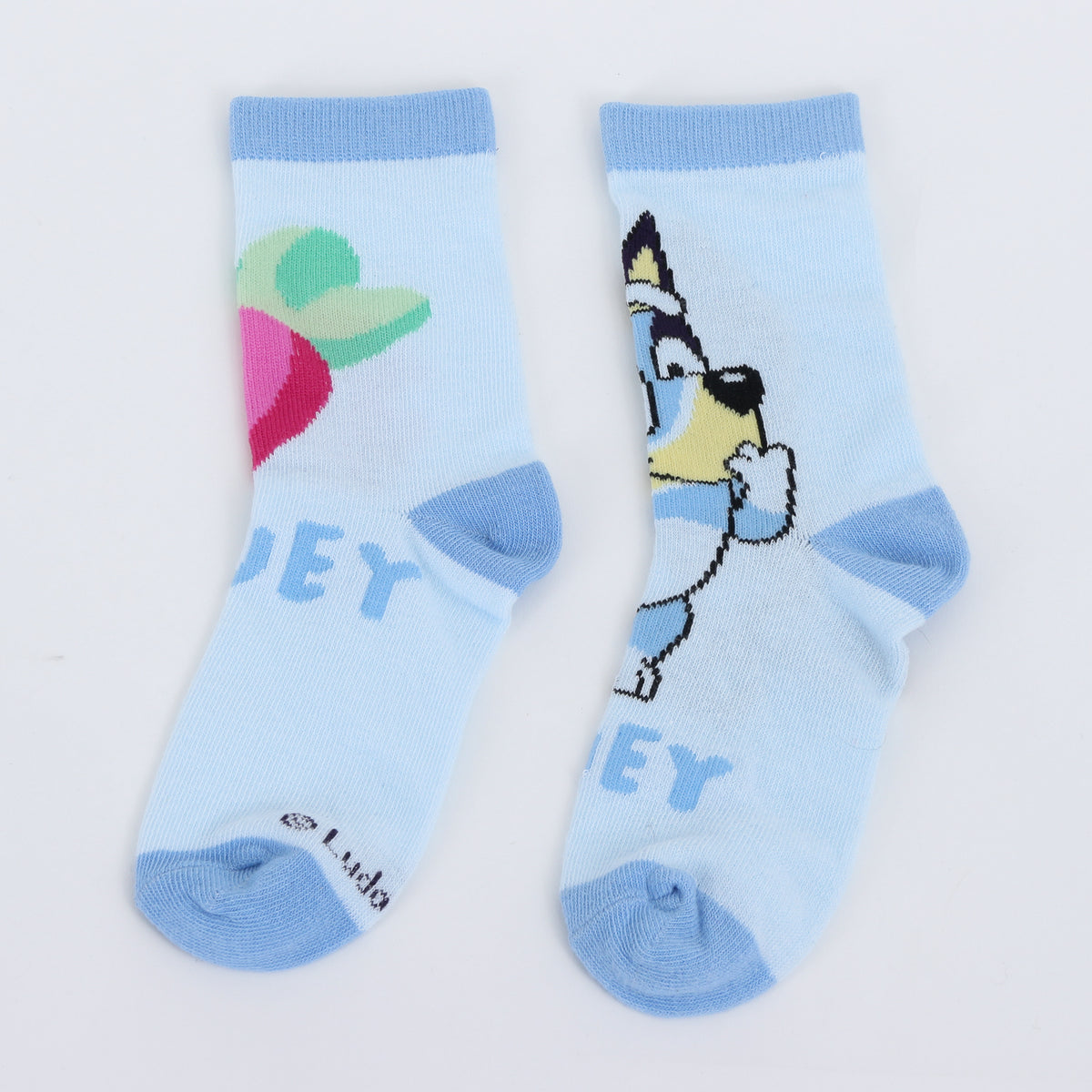 Calcetín 2P Niña Bluey Frutilla Celeste