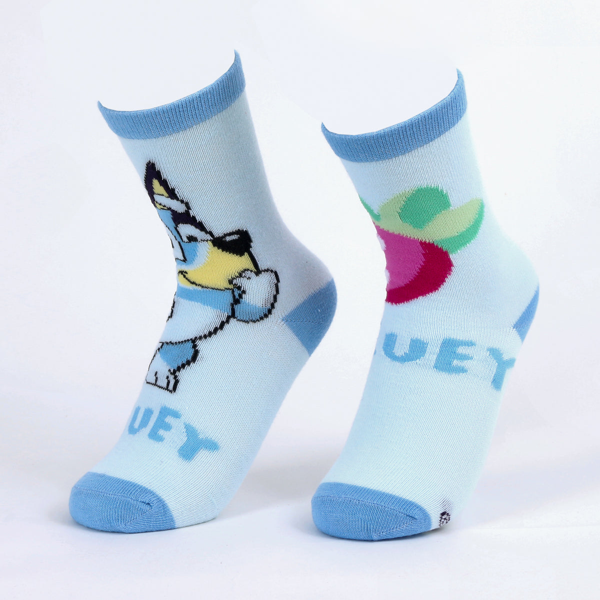 Calcetín 2P Niña Bluey Frutilla Celeste