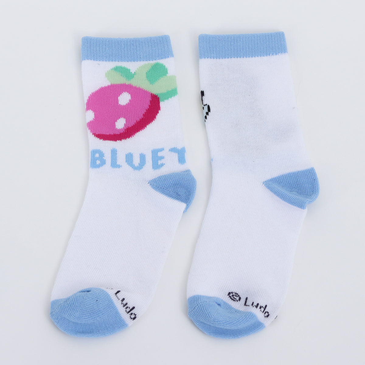 Calcetín 2P Niña Bluey Frutilla Celeste
