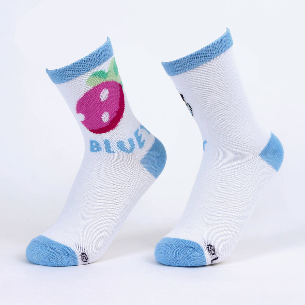 Calcetín 2P Niña Bluey Frutilla Celeste