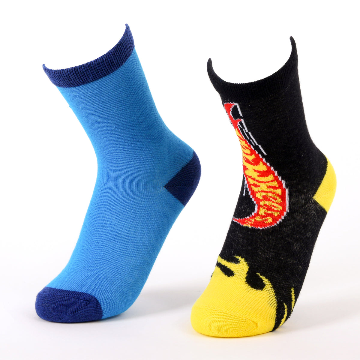Calcetín 2P Niño Hot Wheels Logo Celeste - Calcetines Chile | The Brands Club cl