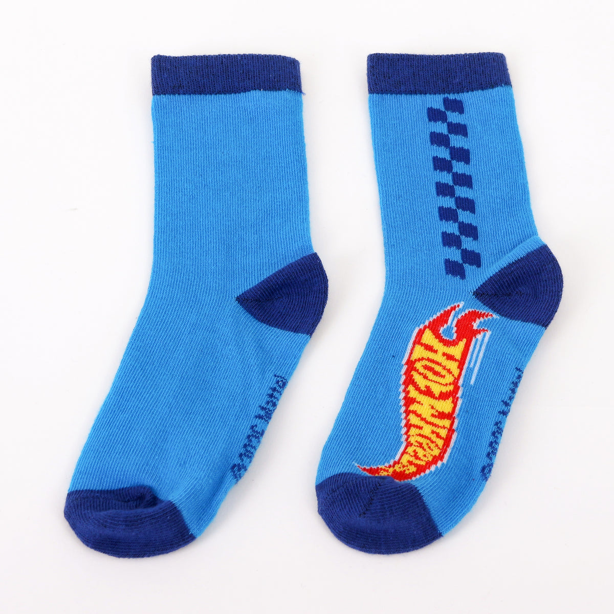 Calcetín 2P Niño Hot Wheels Logo Celeste - Calcetines Chile | The Brands Club cl