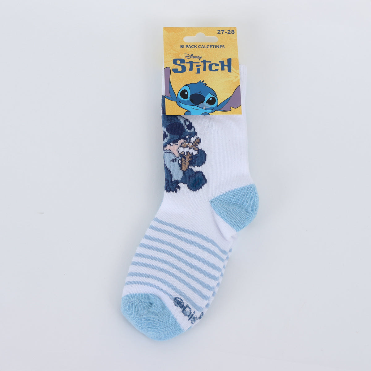 Calcetín 2P Niña Lilo & Stitch Disney Lineas Celeste