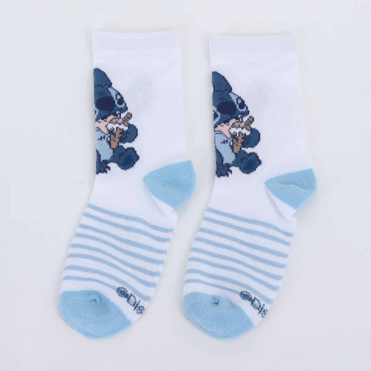 Calcetín 2P Niña Lilo & Stitch Disney Lineas Celeste