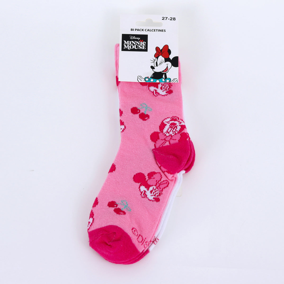 Calcetín 2P Niña Minnie Disney Guindsa Rosado