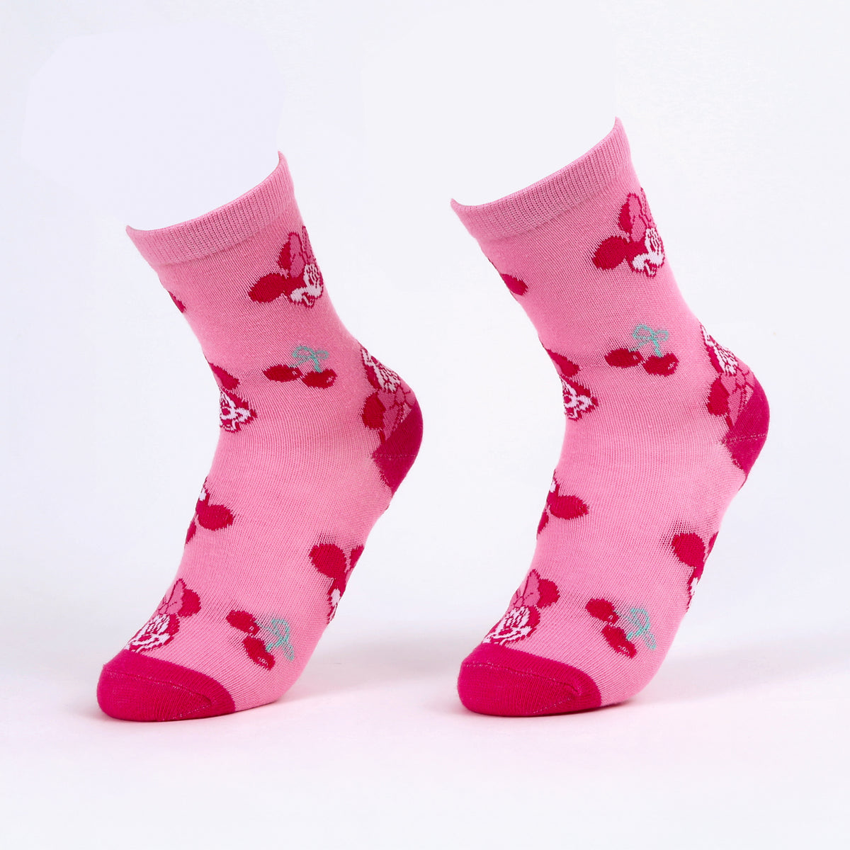 Calcetín 2P Niña Minnie Disney Guindsa Rosado
