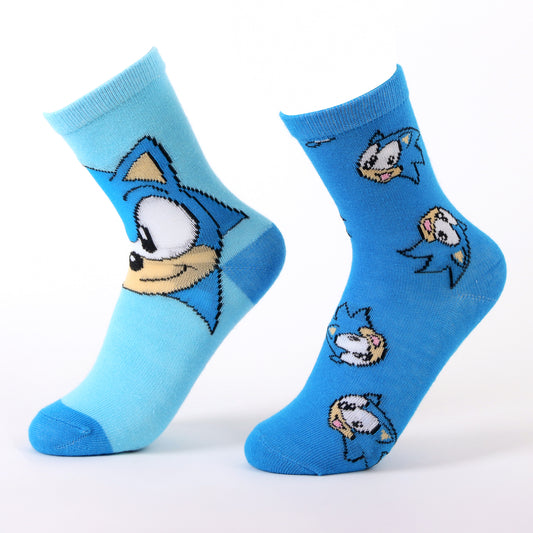 Calcetín 2P Niño Sonic Estampado Celeste - Calcetines Chile | The Brands Club cl