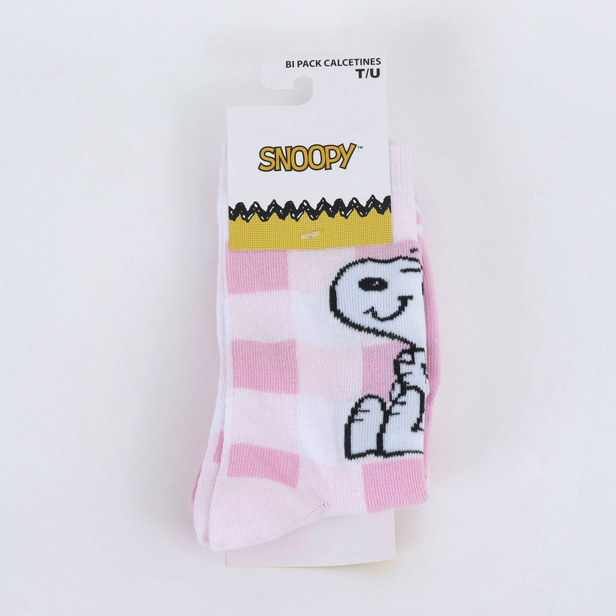 Calcetín 2P Mujer Snoopy Cuadrille Rosado - Calcetines Chile | The Brands Club cl