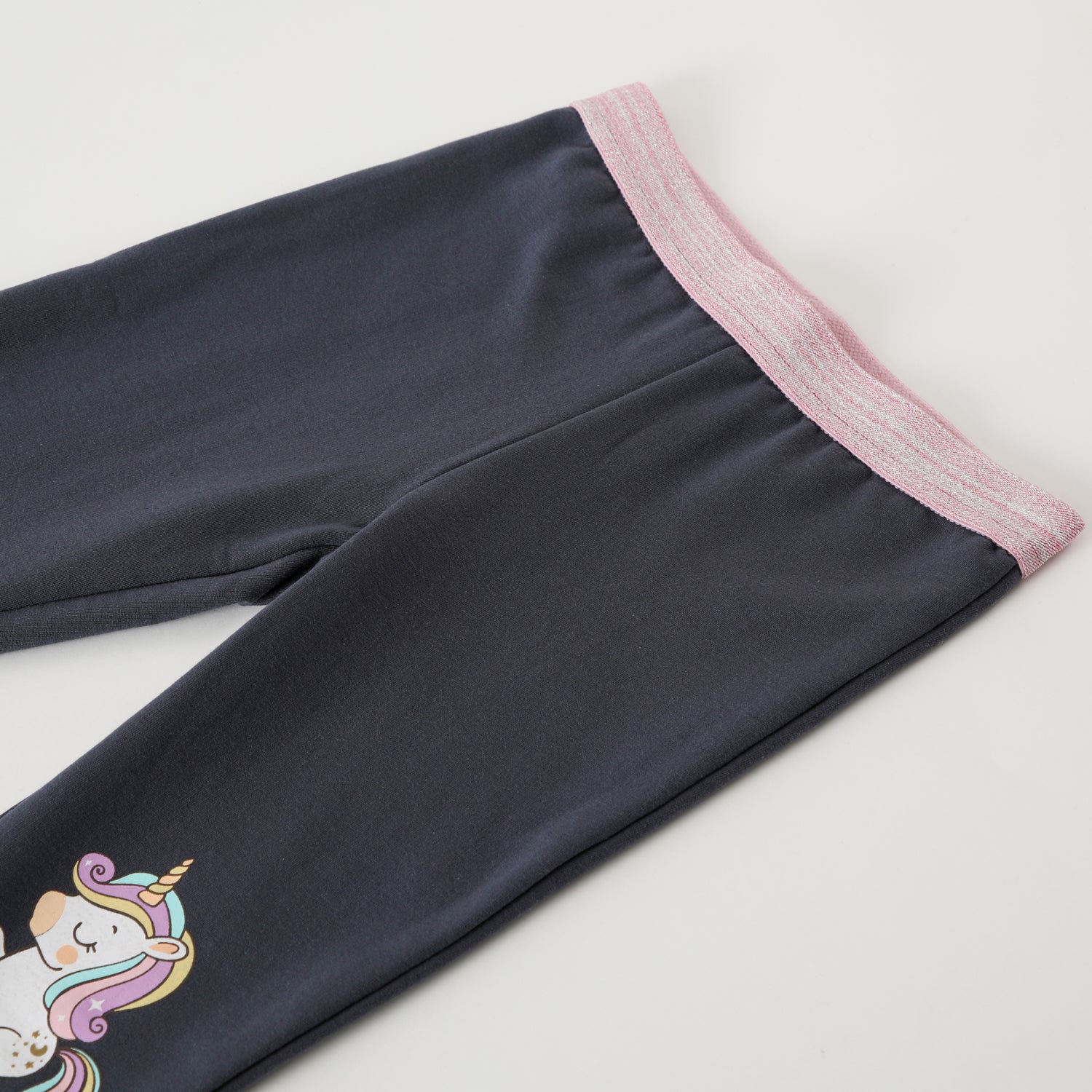 Calza Niña Knees Drawing Azul Unicornio