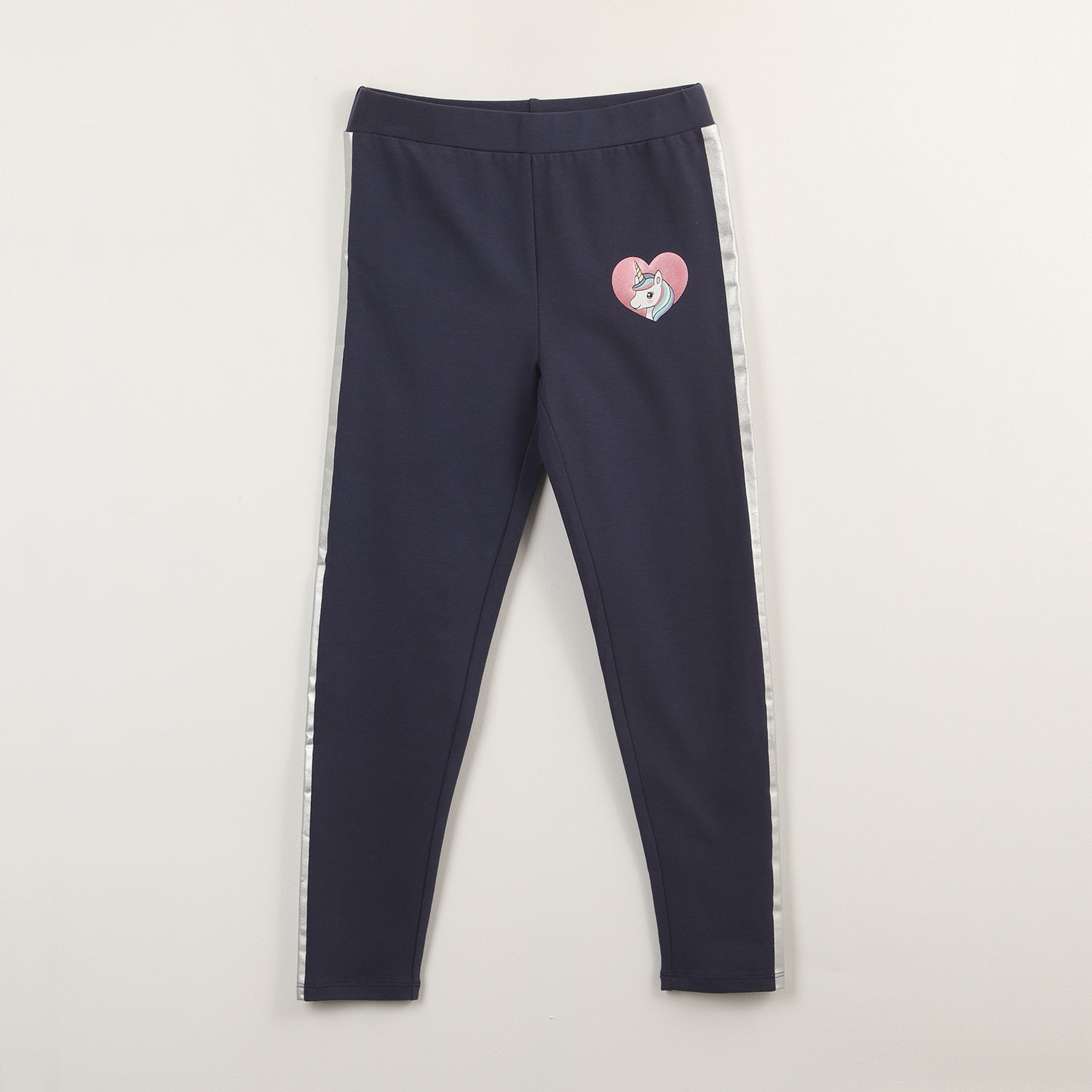 Calza Niña Corazon Azul Unicornio