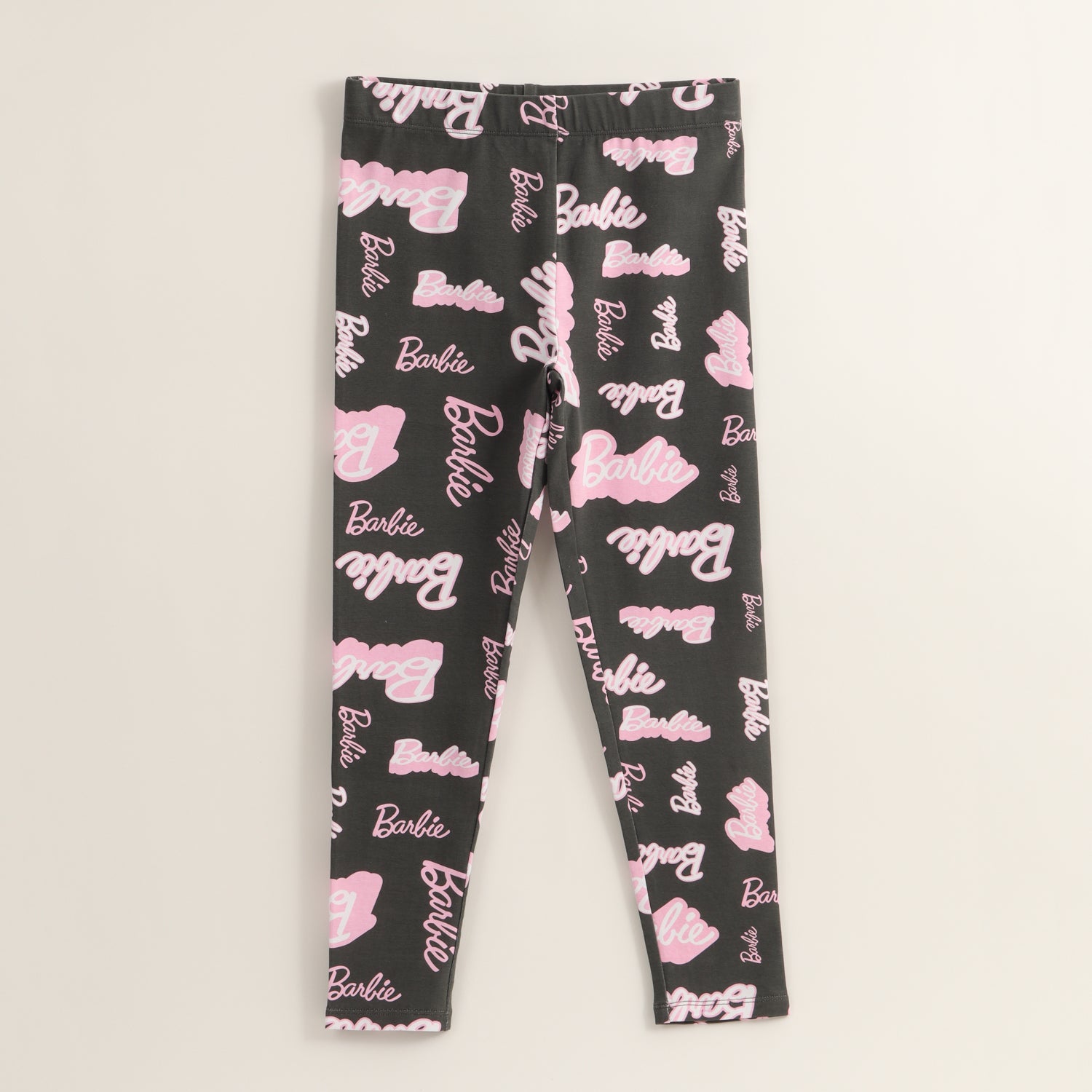 Calza Niña Full Print Logo Negro Barbie