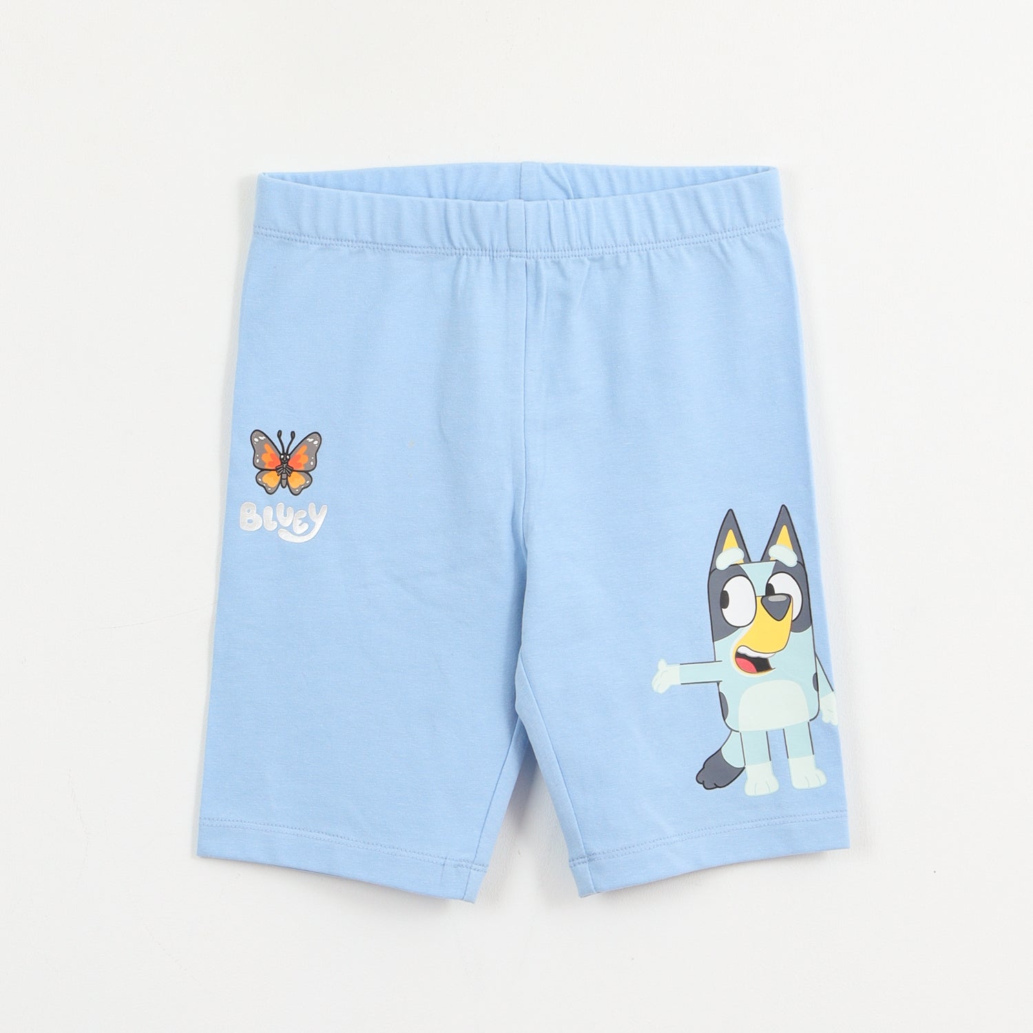 Calza Niña Azul Biker Mariposa Bluey