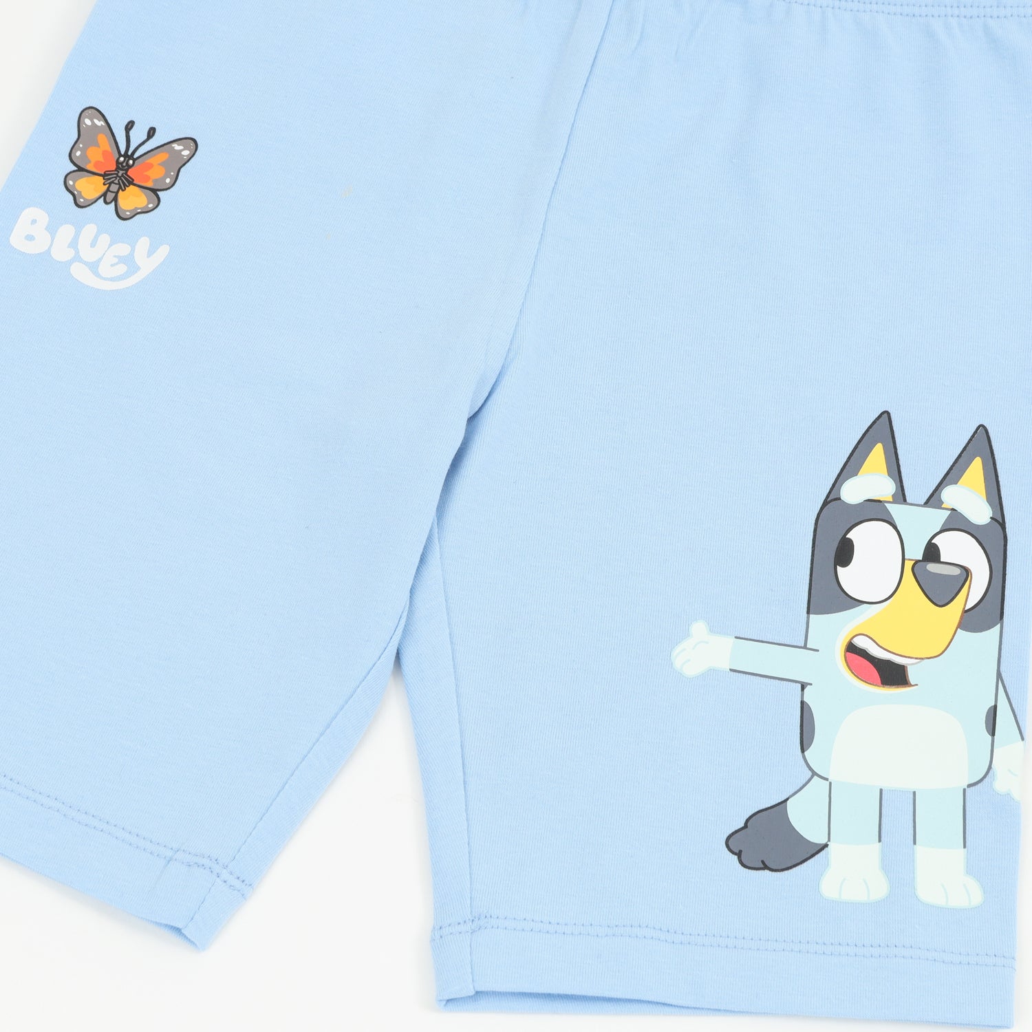 Calza Niña Azul Biker Mariposa Bluey