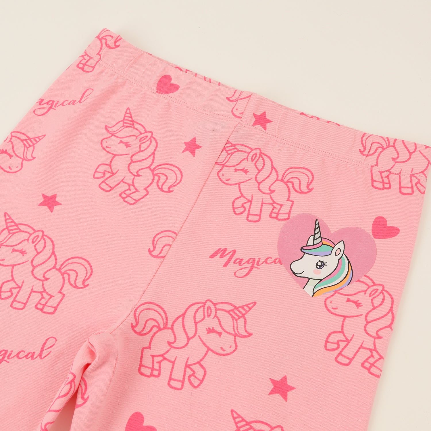 Calza Niña Rosado Full Print Unicornio