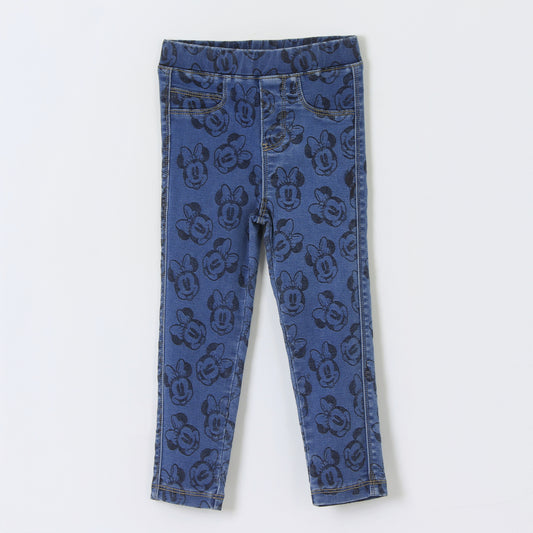 Calza Niña Full Print Minnie Mouse Azul Oscuro Disney - Calzas Chile | The Brands Club cl