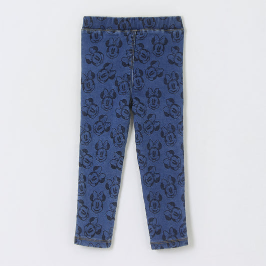 Calza Niña Full Print Minnie Mouse Azul Oscuro Disney - Calzas Chile | The Brands Club cl