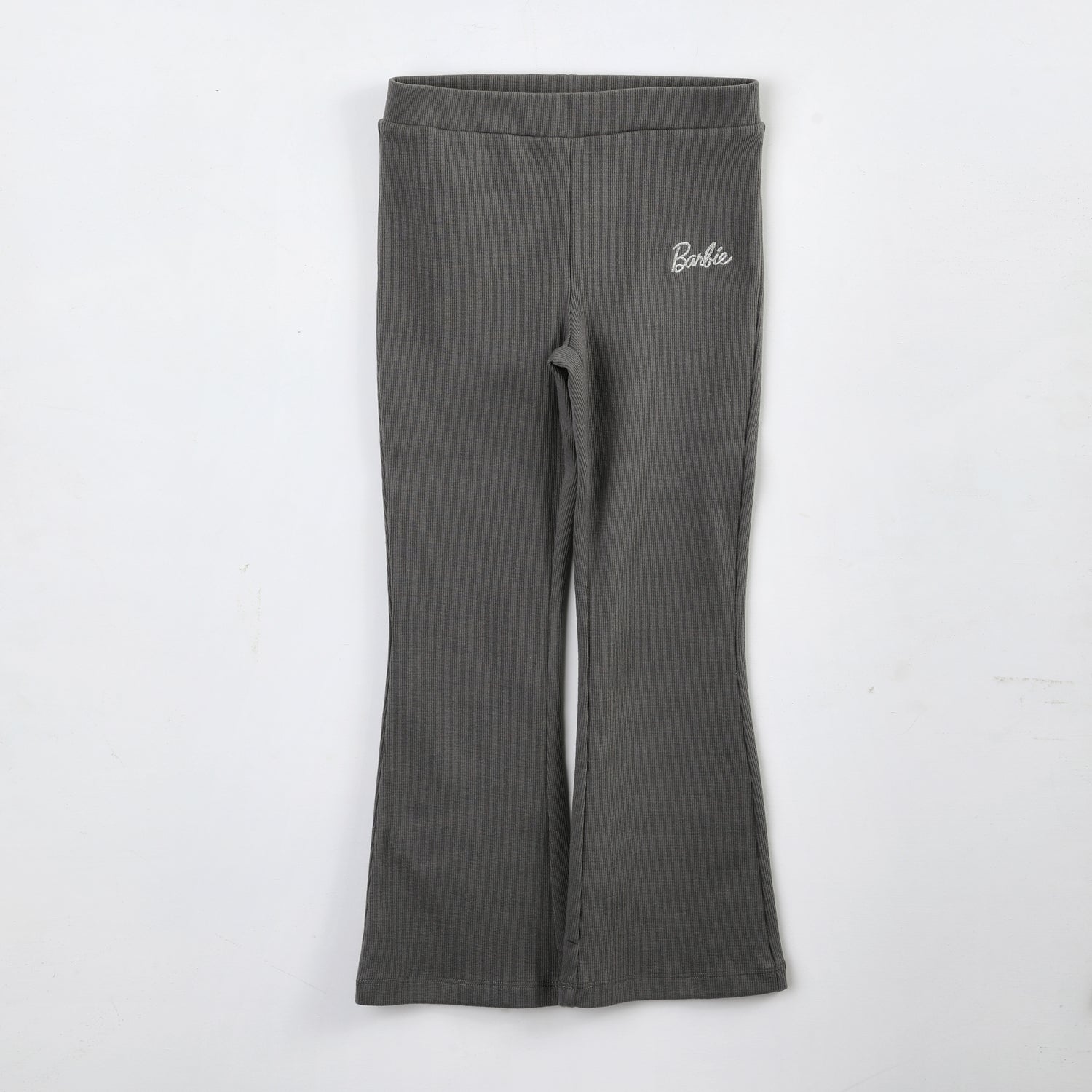 Calza Niña Flare Ribbed Gris Barbie