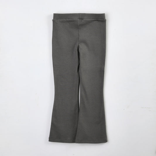 Calza Niña Barbie Flare Ribbed Gris - Calzas Chile | The Brands Club cl