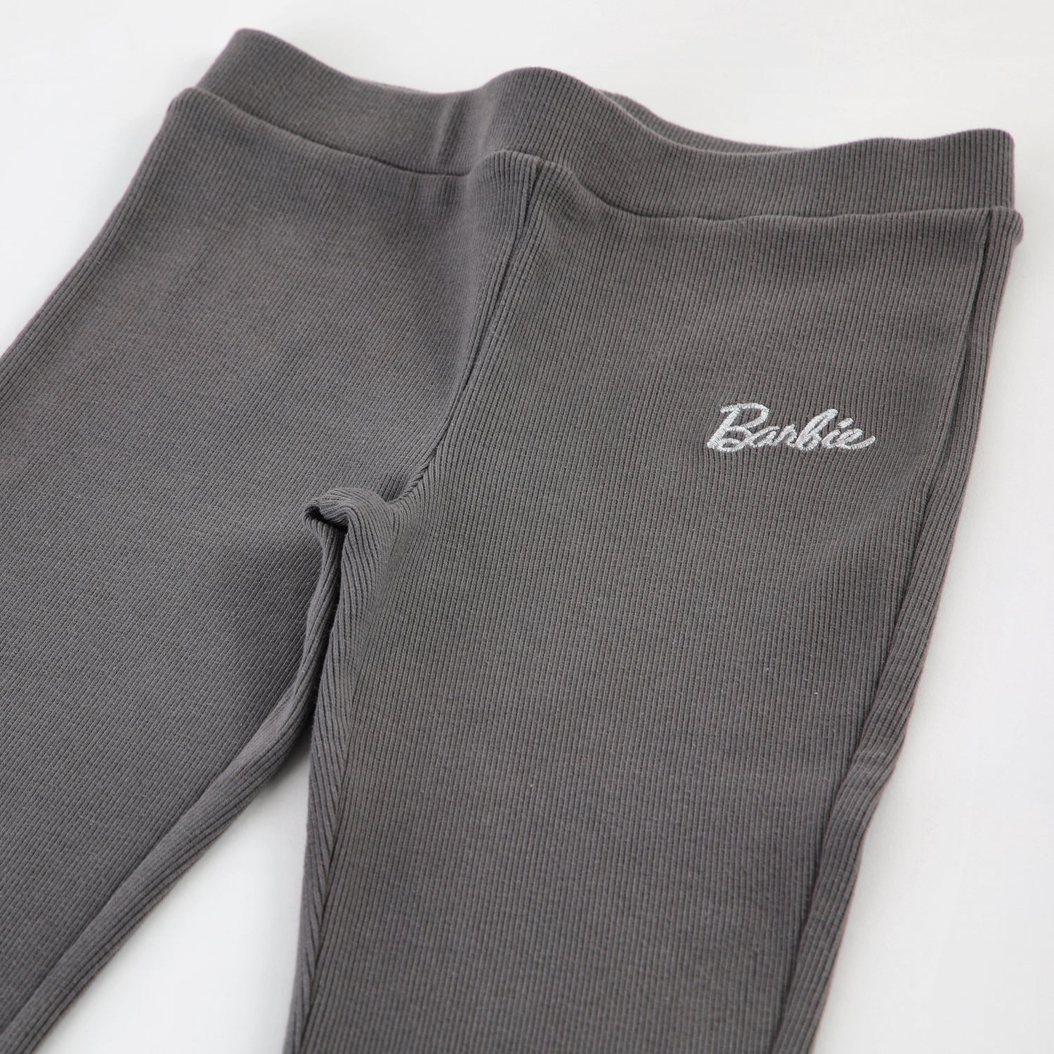 Calza Niña Flare Ribbed Gris Barbie