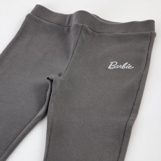 Calza Niña Barbie Flare Ribbed Gris - Calzas Chile | The Brands Club cl