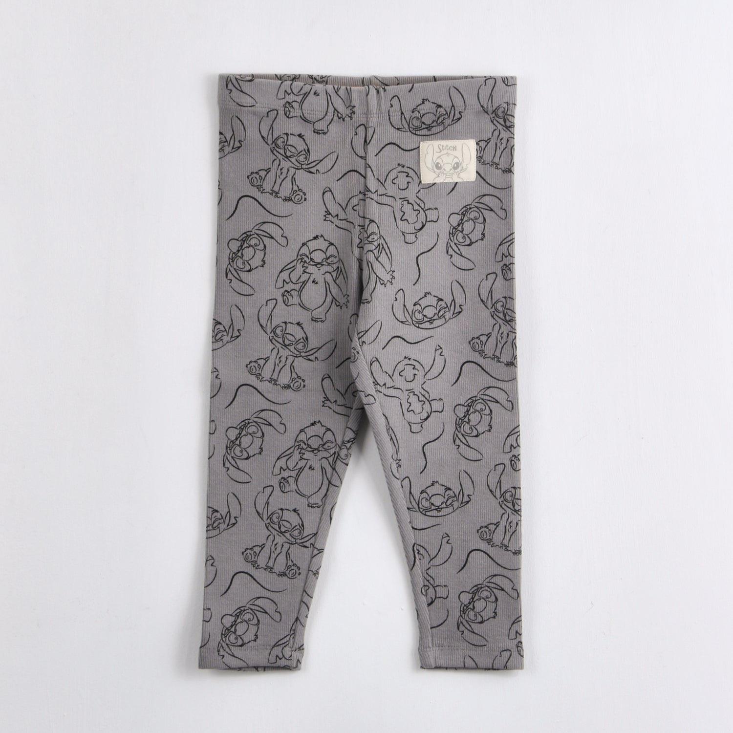 Calza Niña Rib Stitch Gris Disney