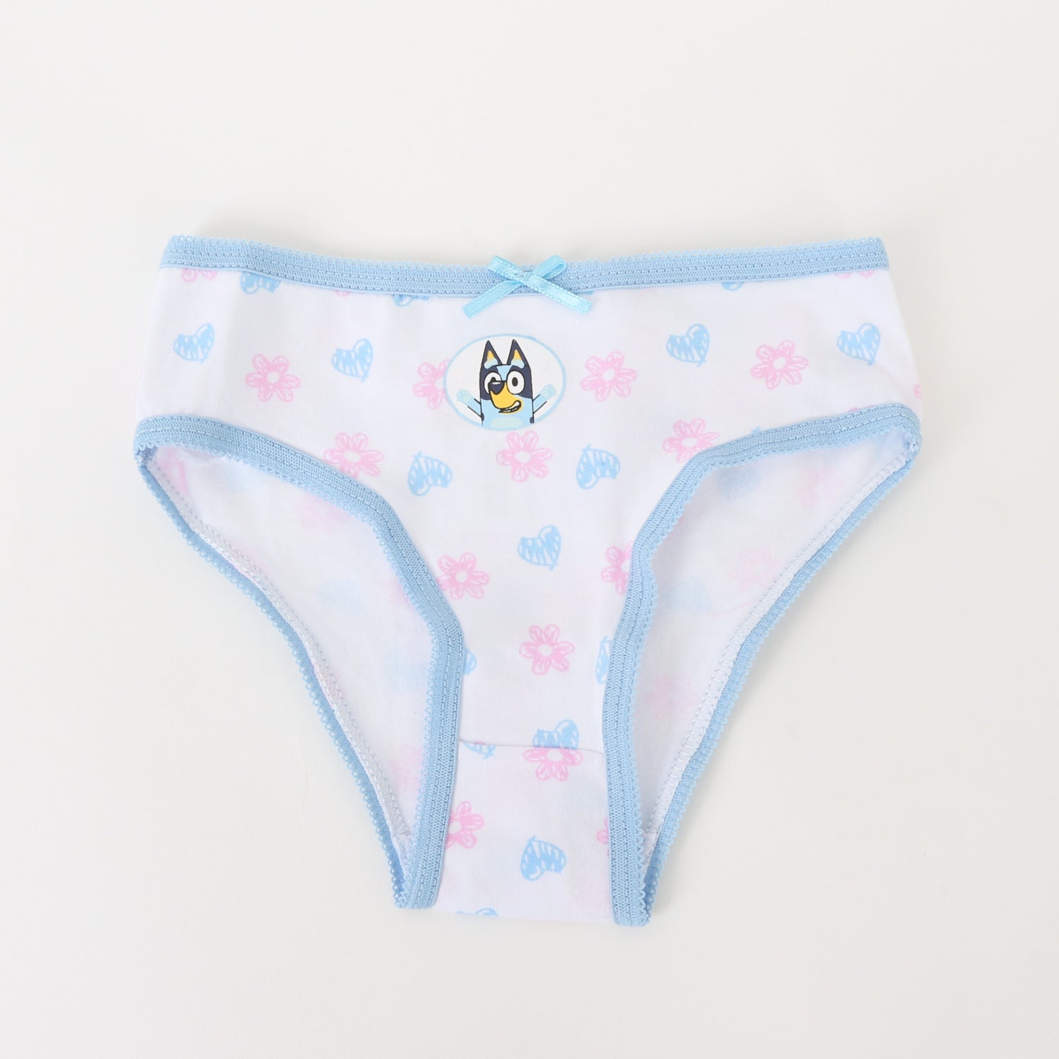 Tripack Calzón Niña Blanco Full Print Flores Bluey