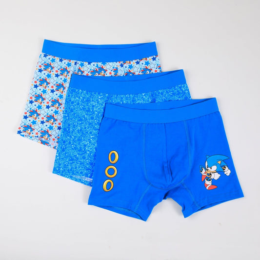 Tripack Bóxer Niño Full Print Azul Sonic - Boxers Chile | The Brands Club cl