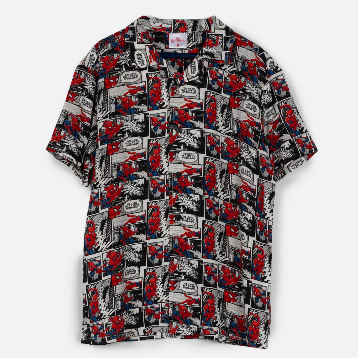 Camisa Niño Spiderman Comic Rojo Marvel