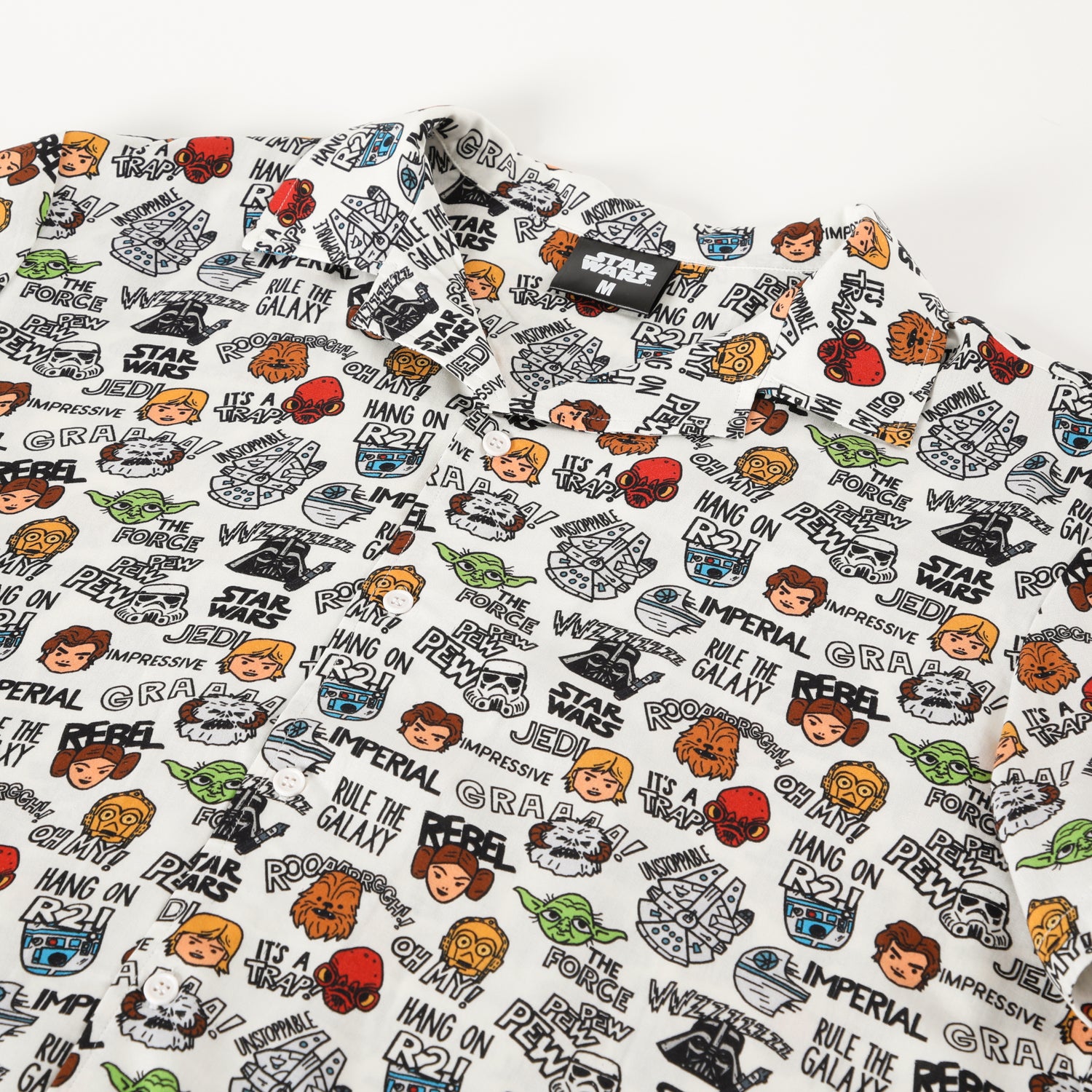 Guayabera Hombre Full Print Blanco Star Wars