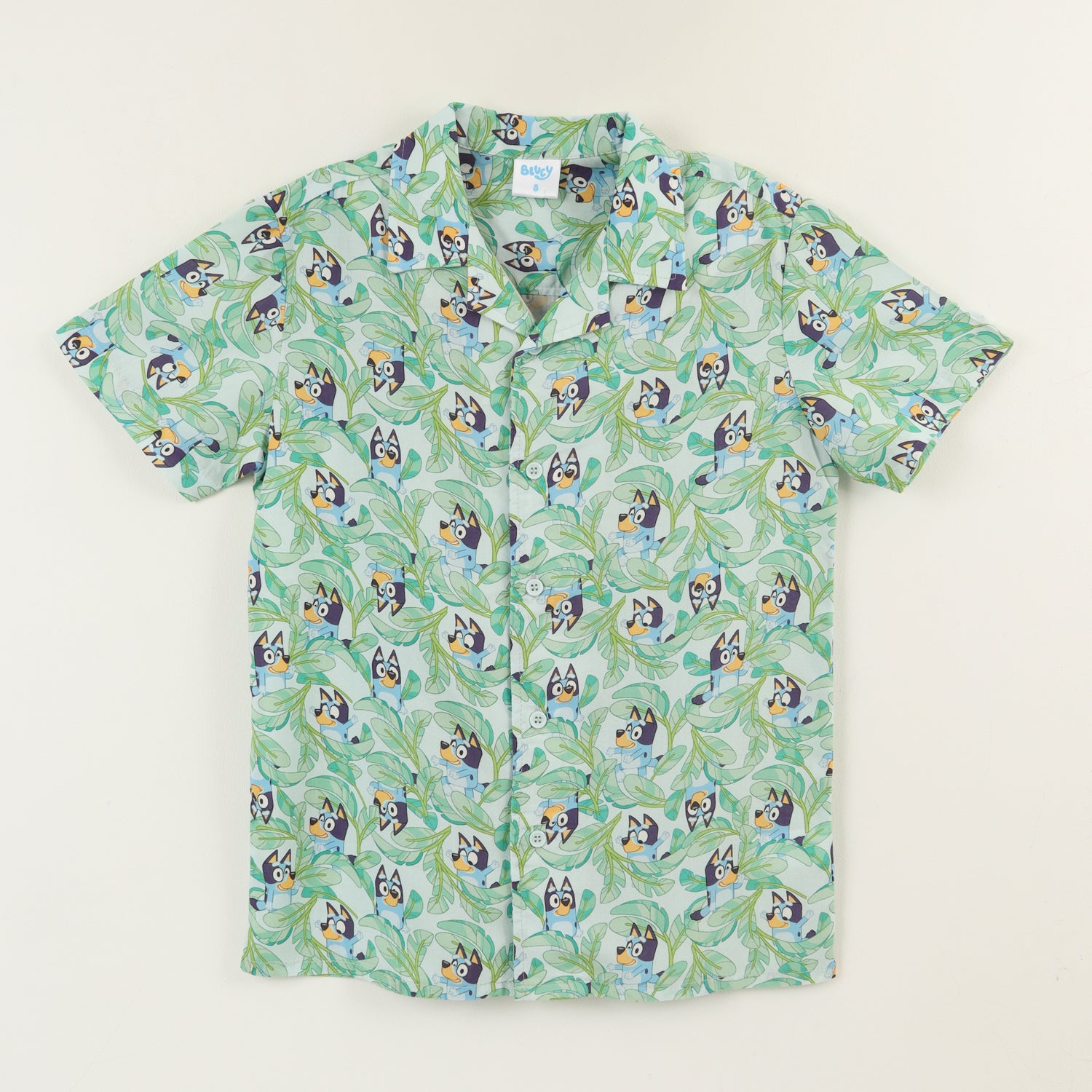 Guayabera Niño Celeste Full Print Bluey