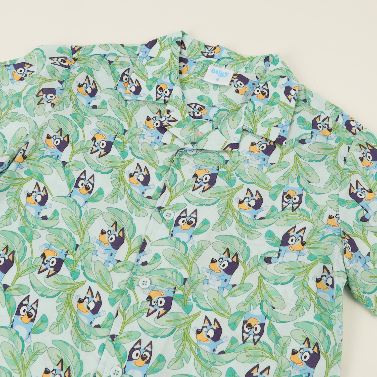 Guayabera Niño Celeste Full Print Bluey