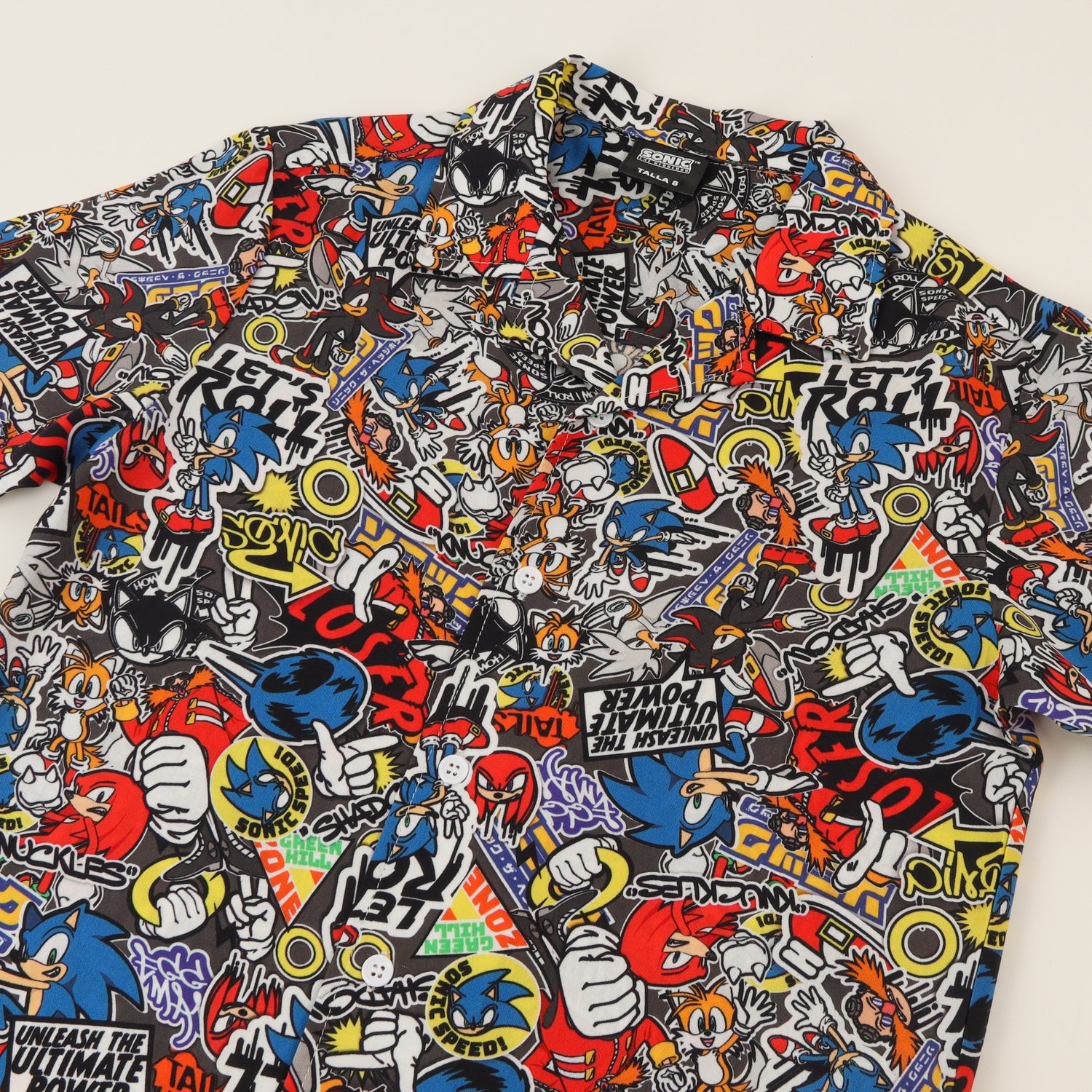 Camisa Niño Azul Full Print Lets Roll Sonic