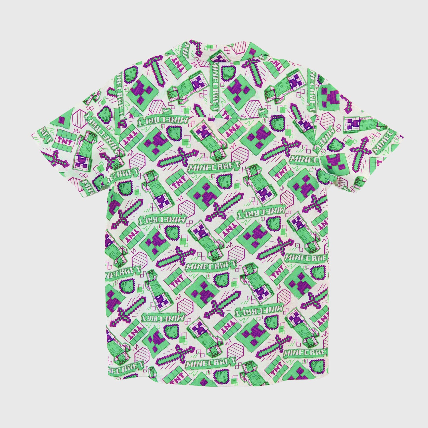 Guayabera Niño Verde Full Print Survival Minecraft