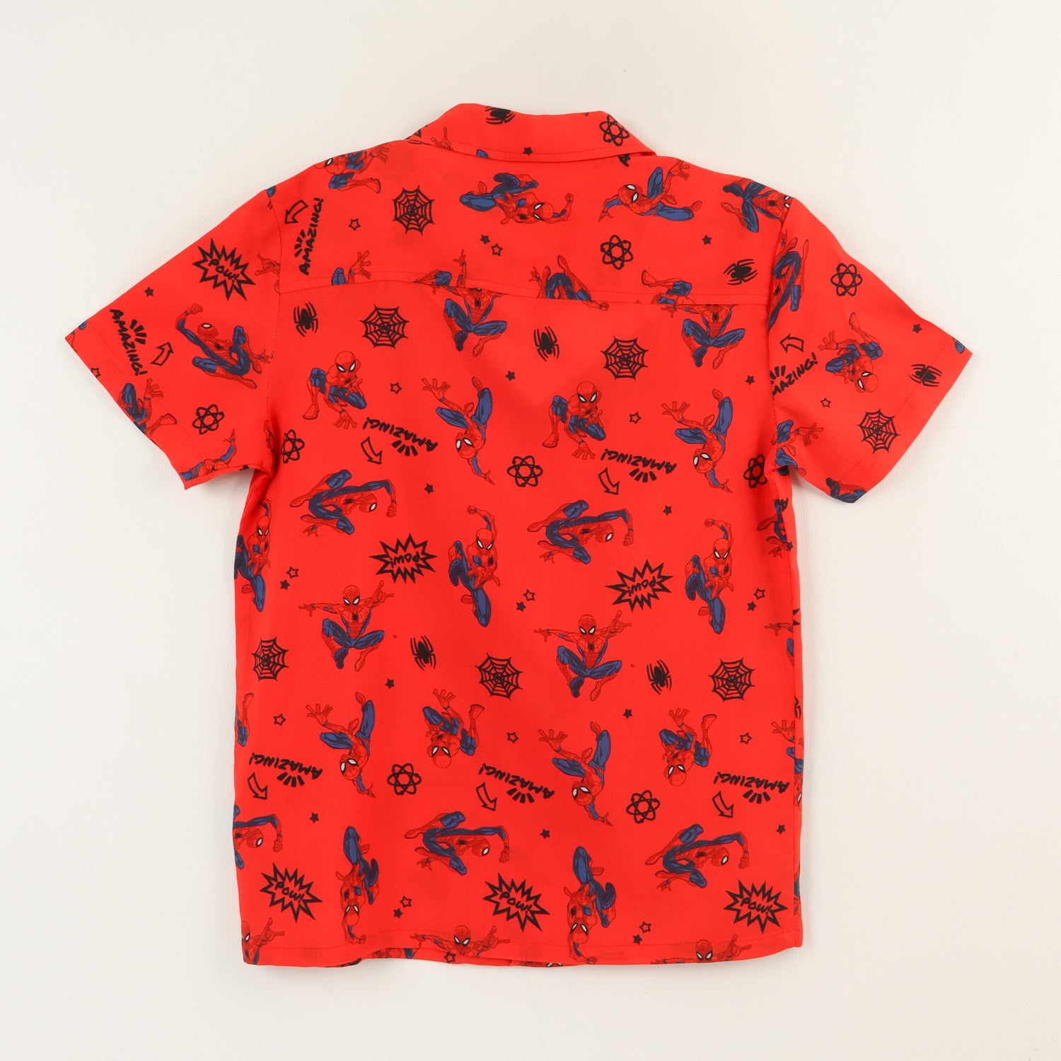 Guayabera Niño Rojo Full Print Spiderman Marvel