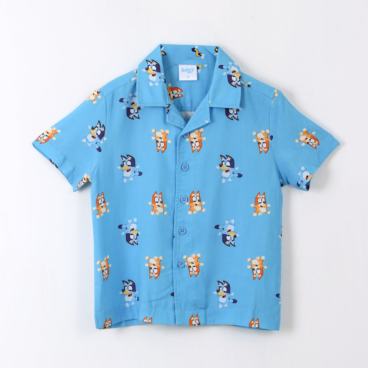 Camisa Manga Corta Niño Bluey Celeste - Camisas Chile | The Brands Club cl