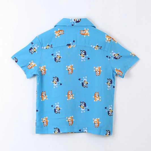 Camisa Manga Corta Niño Bluey Celeste - Camisas Chile | The Brands Club cl