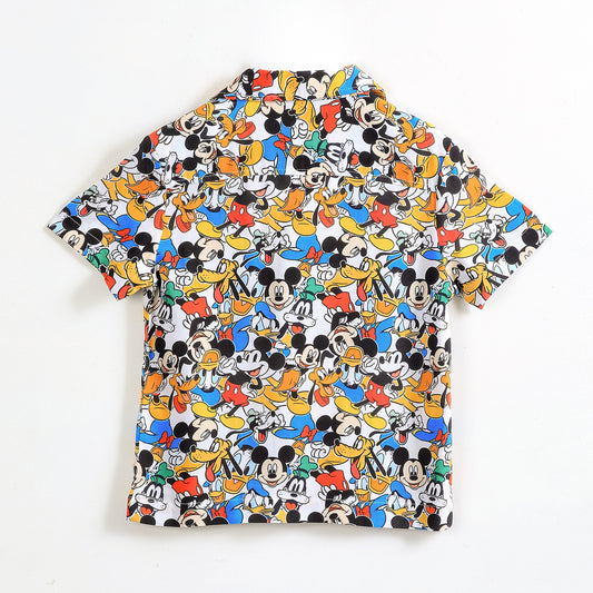 Camisa Manga Corta Niño Mickey Disney Blanco - Camisas Chile | The Brands Club cl