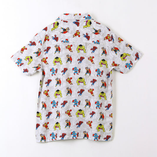 Camisa Manga Corta Niño Avengers Marvel Blanco - Poleras Chile | The Brands Club cl