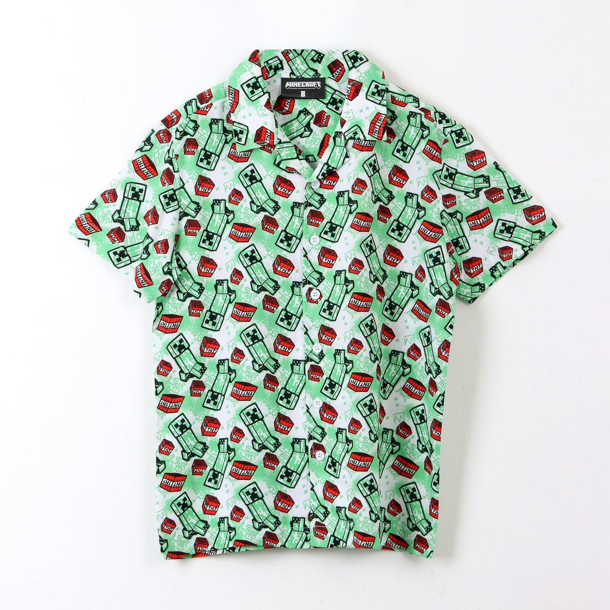 Camisa Manga Corta Niño Minecraft Verde - Poleras Chile | The Brands Club cl