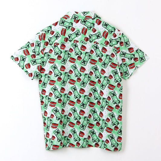 Camisa Manga Corta Niño Minecraft Verde - Poleras Chile | The Brands Club cl