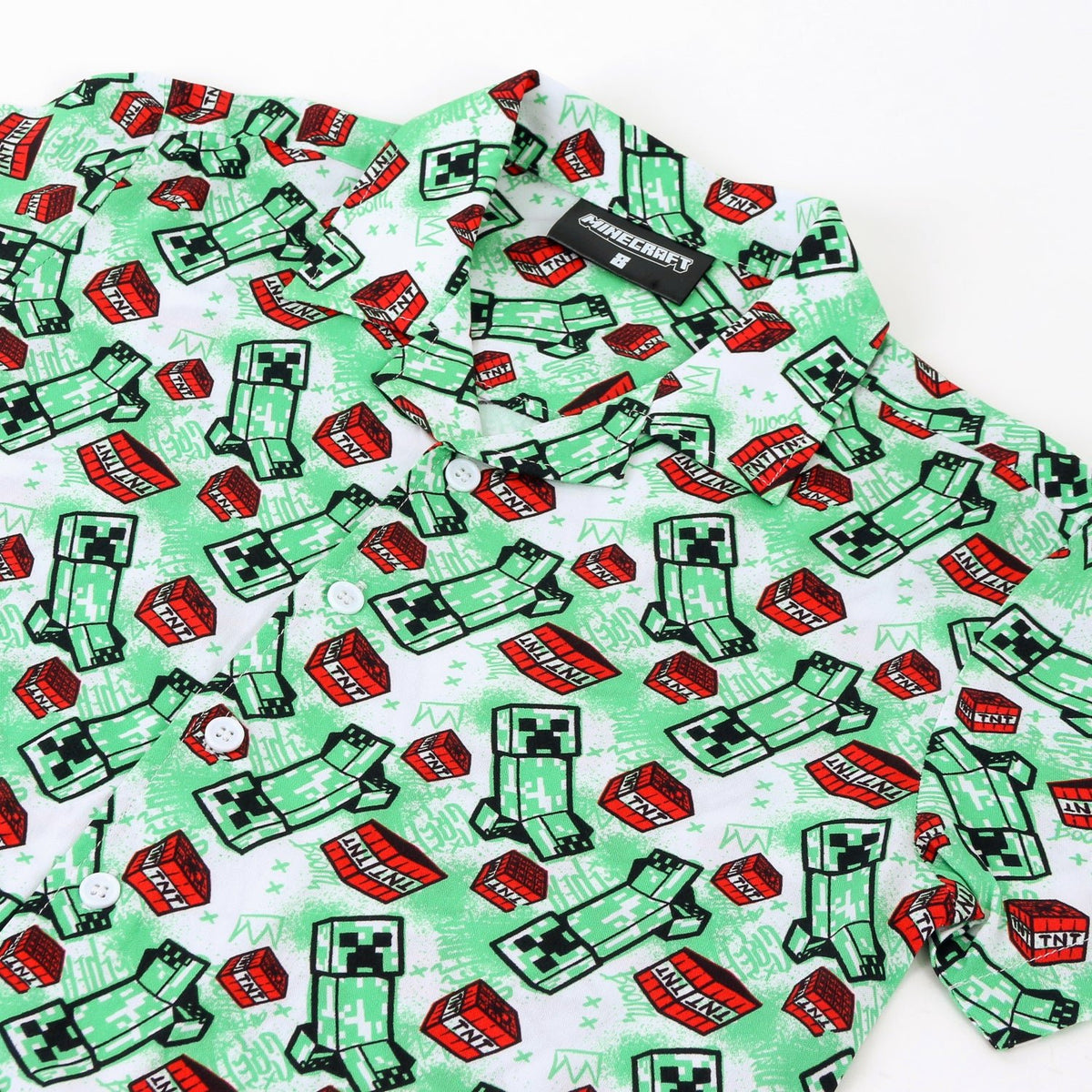 Camisa Manga Corta Niño Minecraft Verde - Poleras Chile | The Brands Club cl