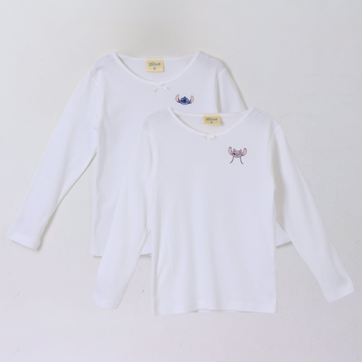 Bipack Camiseta Escolar Niña Manga Larga Blanco Lilo Stitch - Camisetas Chile | The Brands Club cl