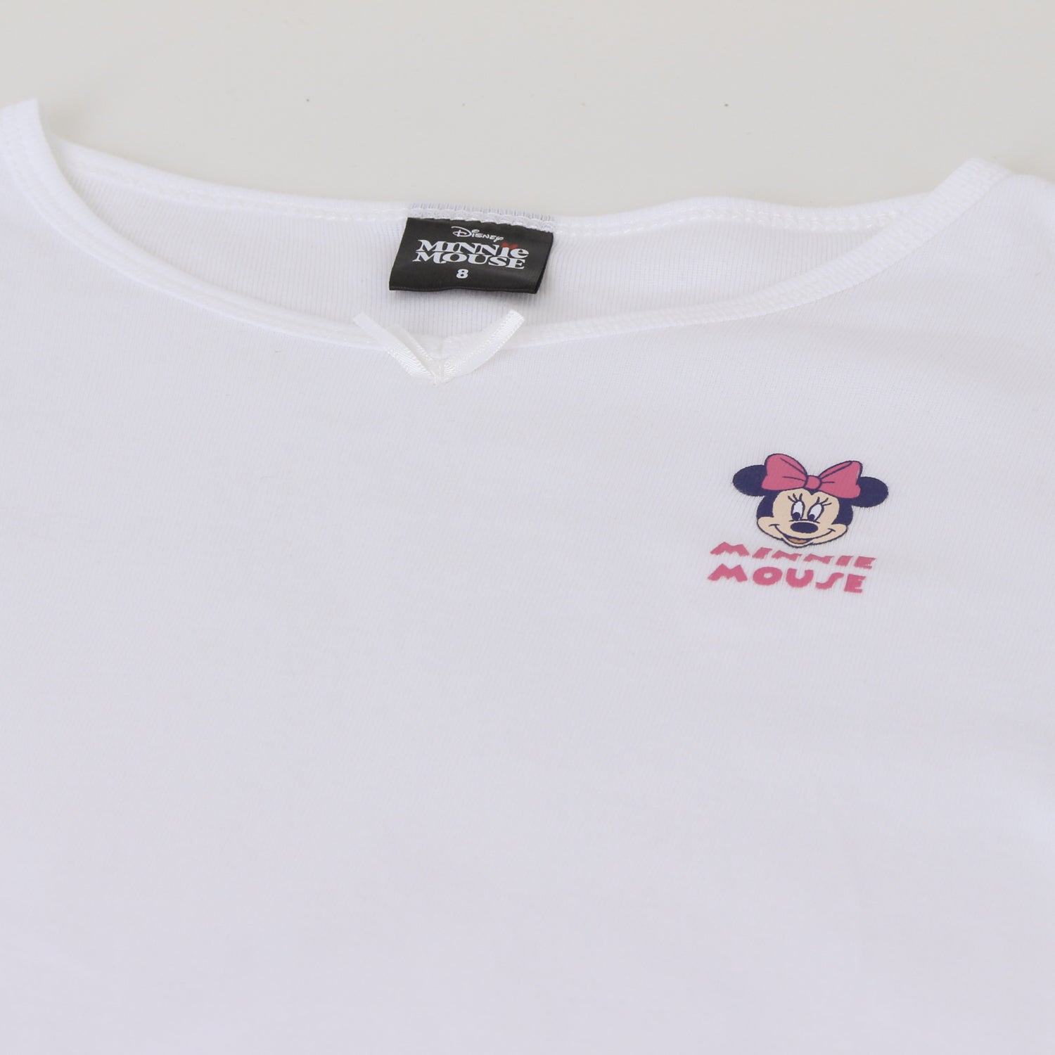 Bipack Camiseta Escolar Niña Manga Larga Blanco Minnie