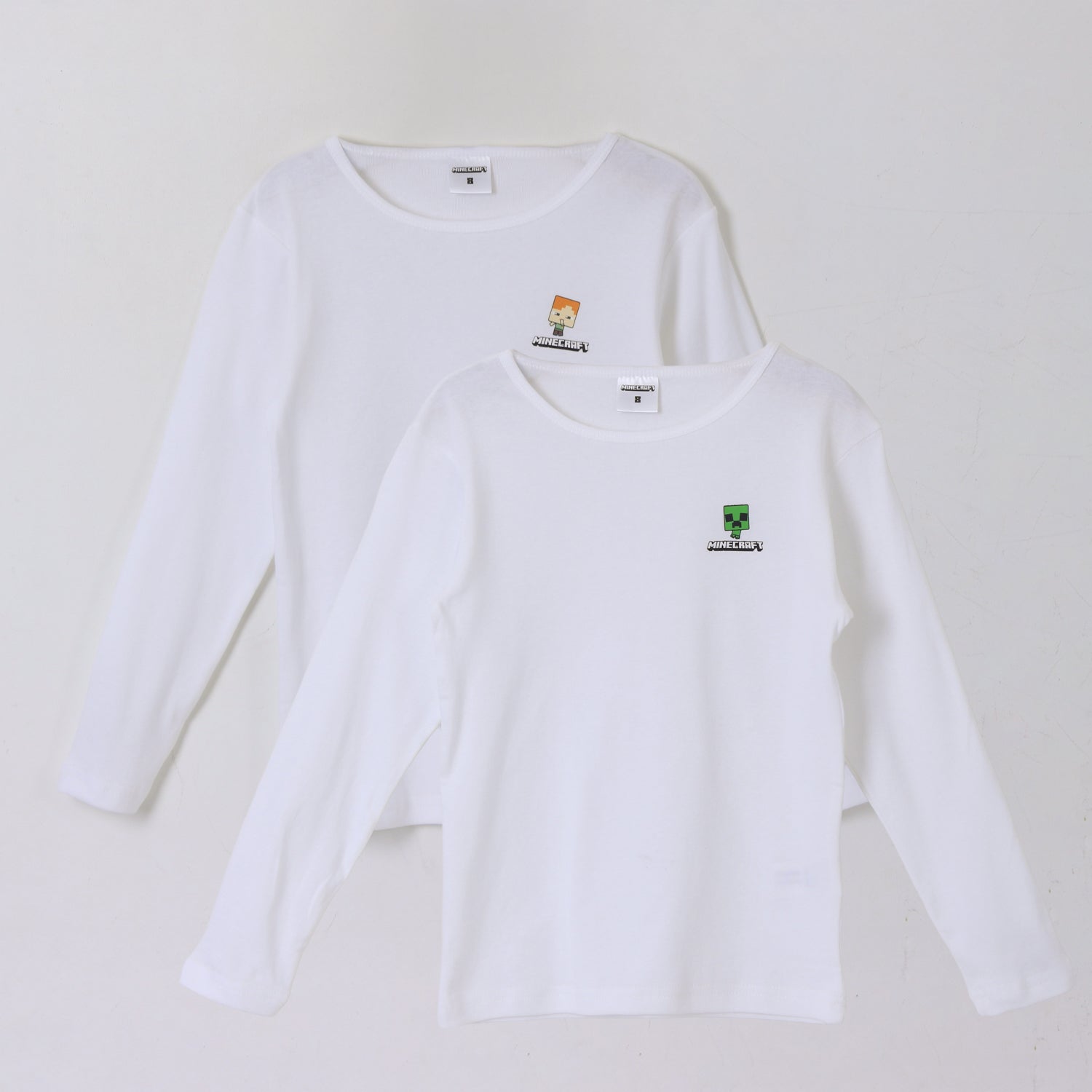 Bipack Camiseta Escolar Niño Manga Larga Blanco Minecraft - Camisetas Chile | The Brands Club cl