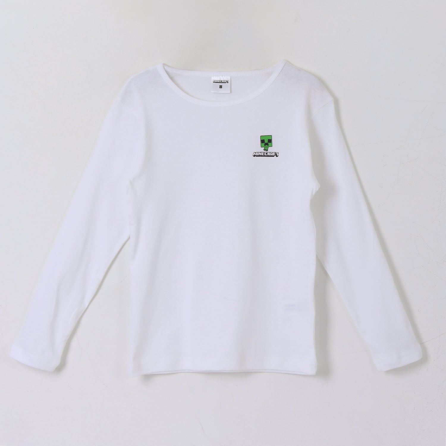 Bipack Camiseta Escolar Niño Manga Larga Blanco Minecraft