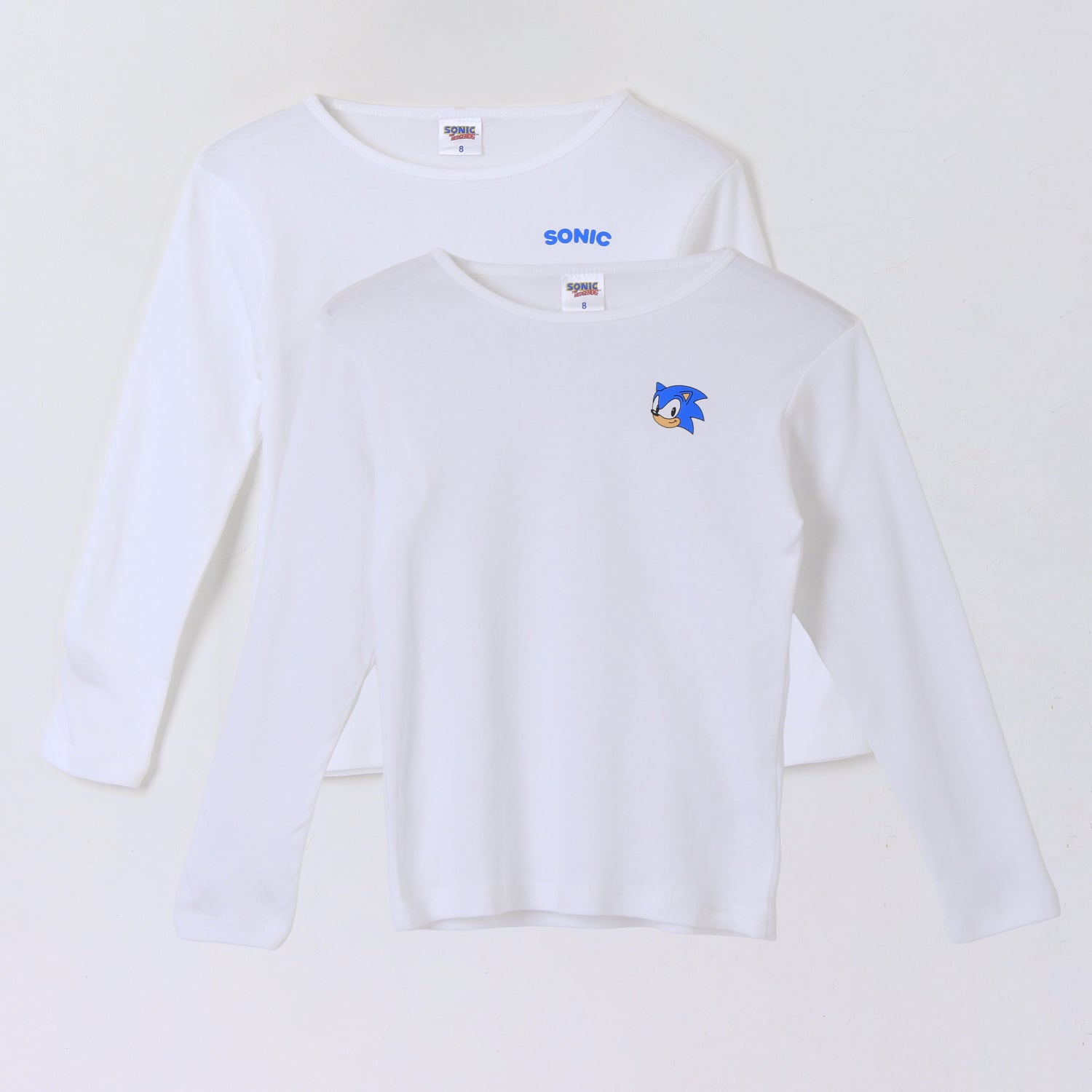 Bipack Camiseta Escolar Niño Manga Larga Blanco Sonic - Camisetas Chile | The Brands Club cl